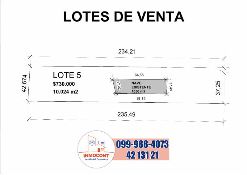 T254 Lotes de venta disponibles Frente a vía principal Sector Tarqui